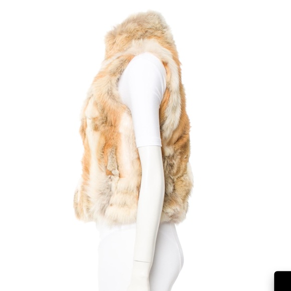 Adrienne Landau Coyote Fur Vest Small Boho - Picture 2 of 3